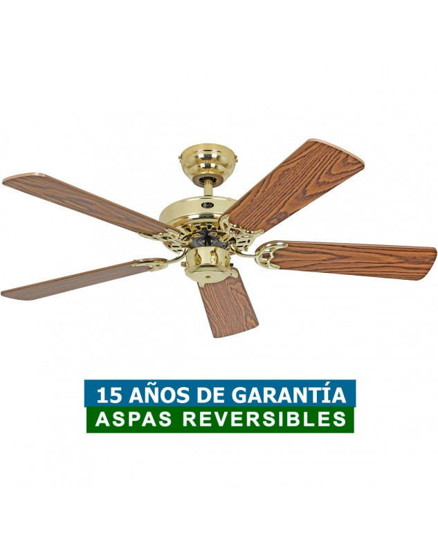 Ventilador de techo CasaFan 510309 CLASSIC ROYAL 103 roble antiguo/ latón pulido