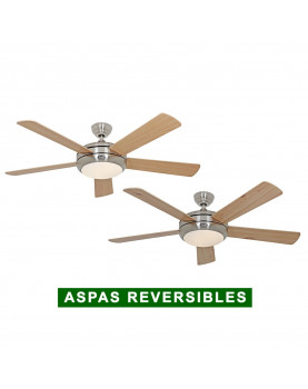 Ventilador de techo con luz CasaFan 9513260 TITANIUM haya o pino /cromo satinado