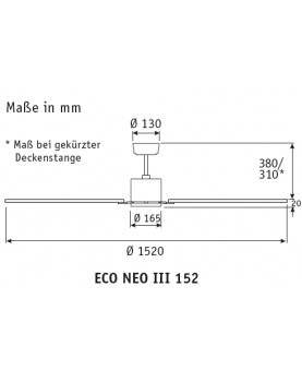 Ventilador de techo CasaFan ECO NEO III 152cm