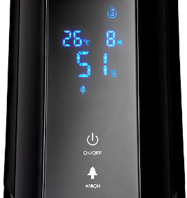 La pantalla digital con teclas táctiles intuitivas es fácil de operar.