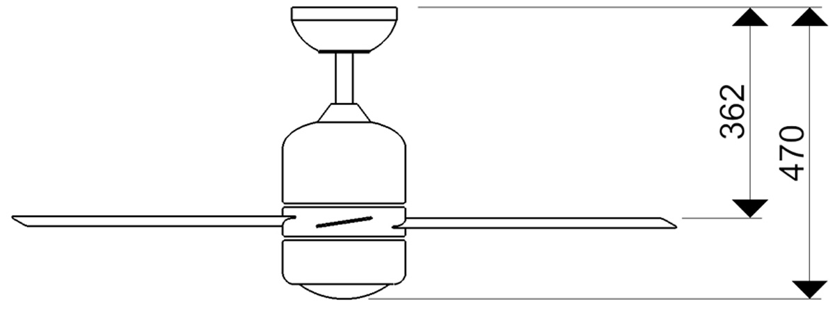 Esquema ventilador para techo AireRyder FN51133 Loft funcion inversa