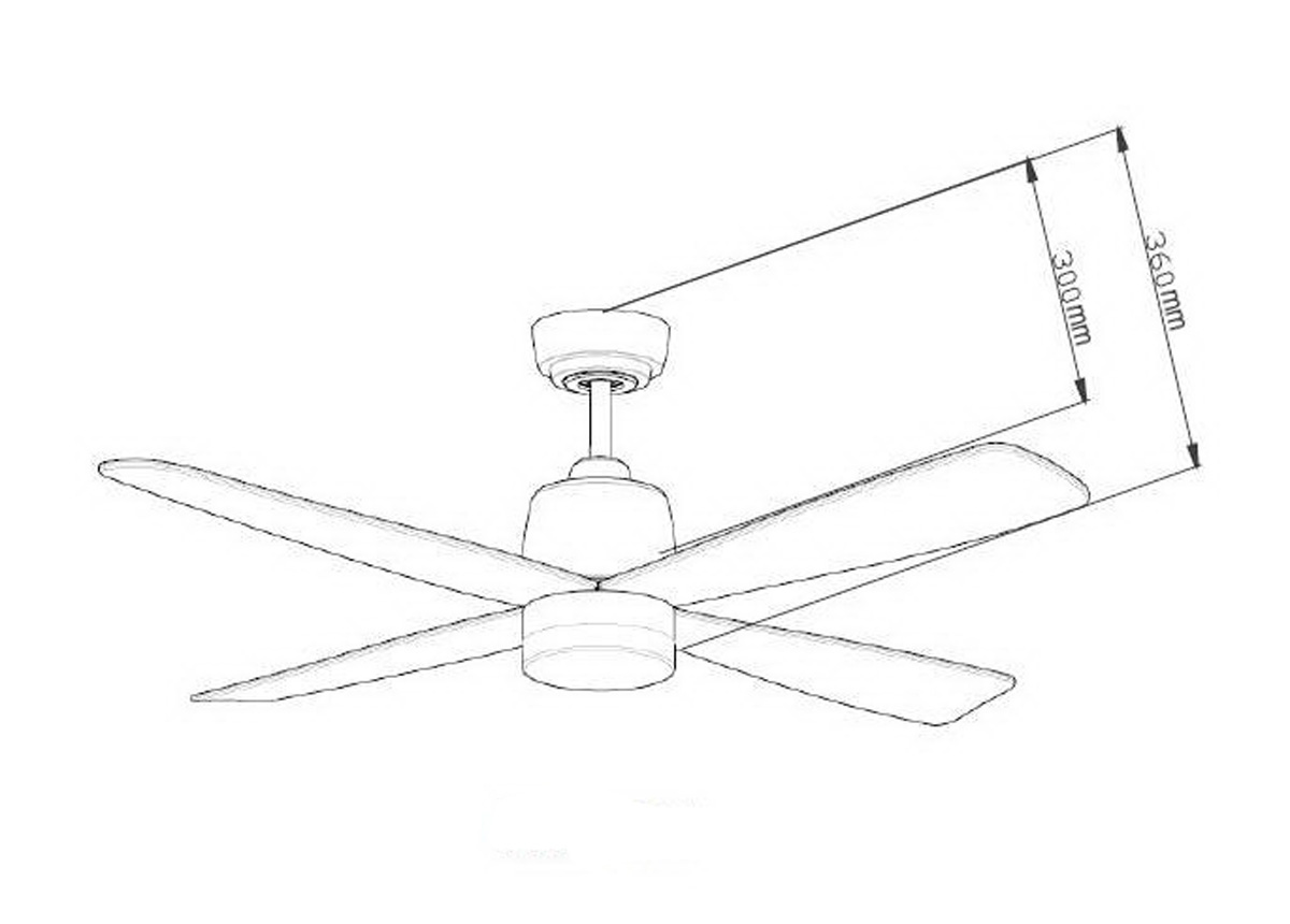 Esquema ventilador para techo AireRyder FN74439 Stratus función inversa