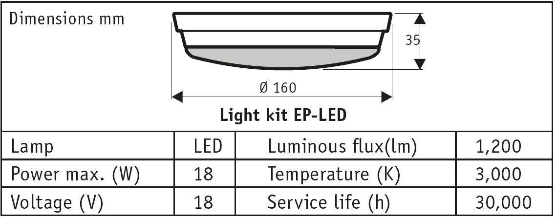 Esquema del kit de luz EN2 WE 2663 para ventilador de techo CasaFan