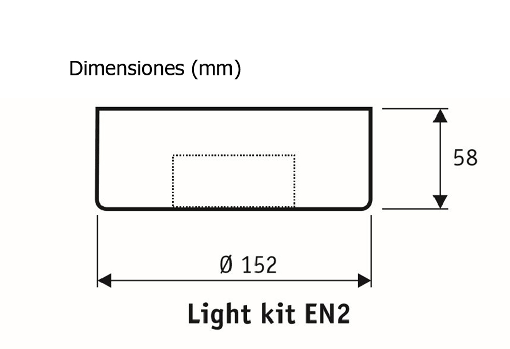 Esquema del kit de luz EN2 WE 2663 para ventilador de techo CasaFan
