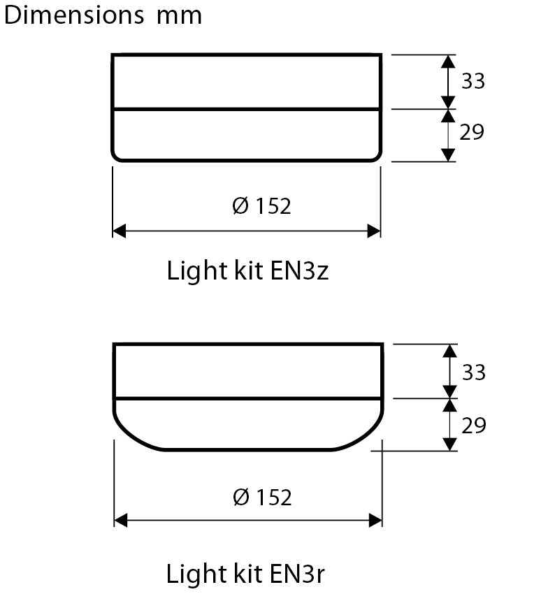 Esquema del kit de luz EN2 WE 2663 para ventilador de techo CasaFan Esquema del kit de luz EN3 para ventilador de techo CasaFan