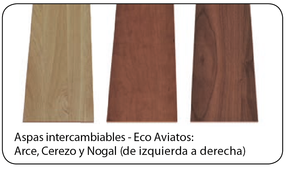 Colores de aspas intercambiables