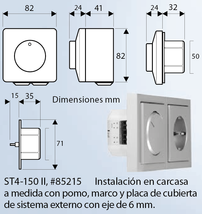 Esquema del interrupor para ventiladores de techo sin luz CasaFan
