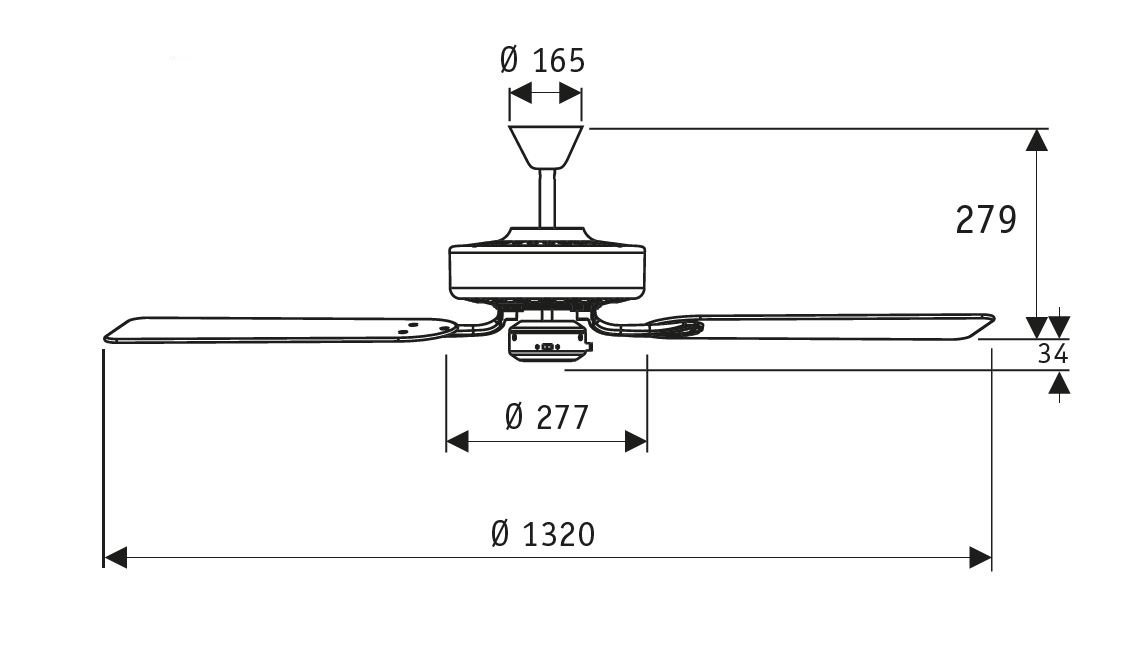 Esquema ventilador de techo Hunter 24170 Bayport Esquema ventilador de techo Hunter 50565 blanco