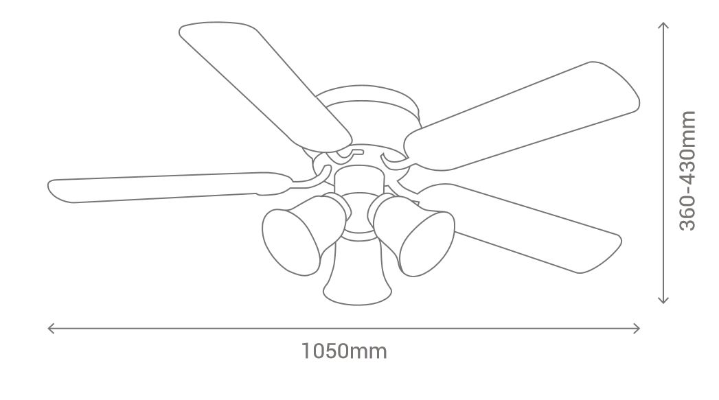 Esquema ventilador de techo Sulion hornet 075438