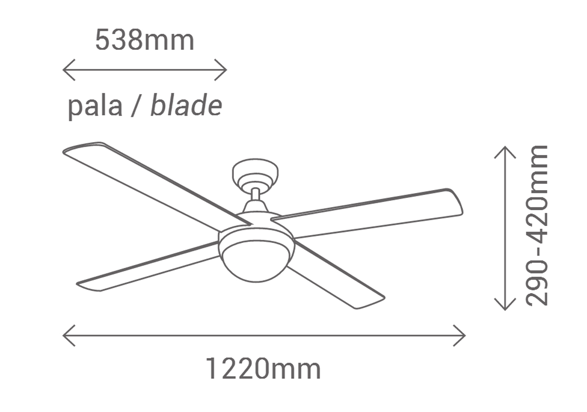 Esquema ventilador de techo Sulion 072258 Cross Esquema ventilador de techo Sulion 072258 Cross